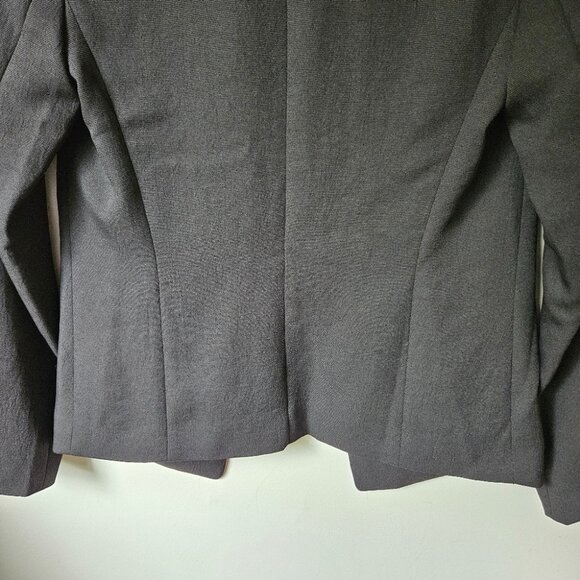 Aritzia Babaton Keith Blazer Sz 6 Open Front Black Corporate Minimalist - Picture 9 of 11